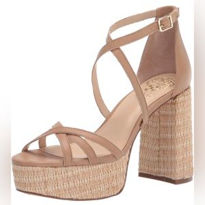 Vince Camuto Garnitta Strappy Platform Women’s Sandals Sz 11 Color Tan/Tortilla
